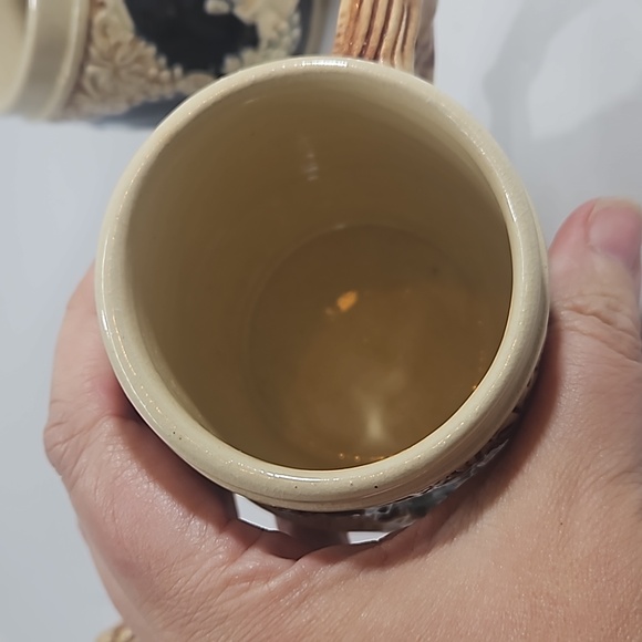 Vintage German Stoneware Castle of Rhine Drachenfels Mugs. Set of 4 - Picture 5 of 11